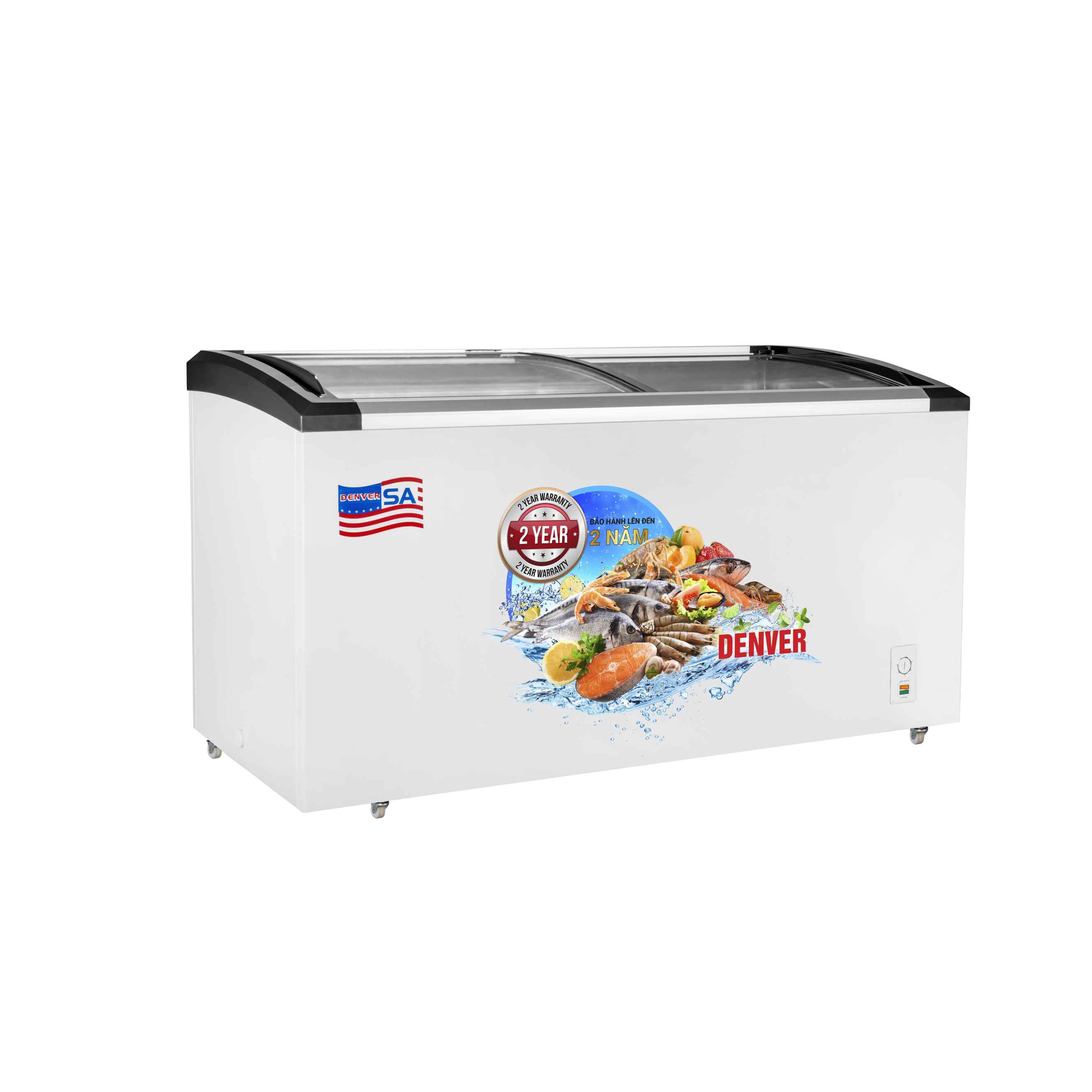 Tủ bảo quản Denver kính cong AS-880K 1 ngăn đông